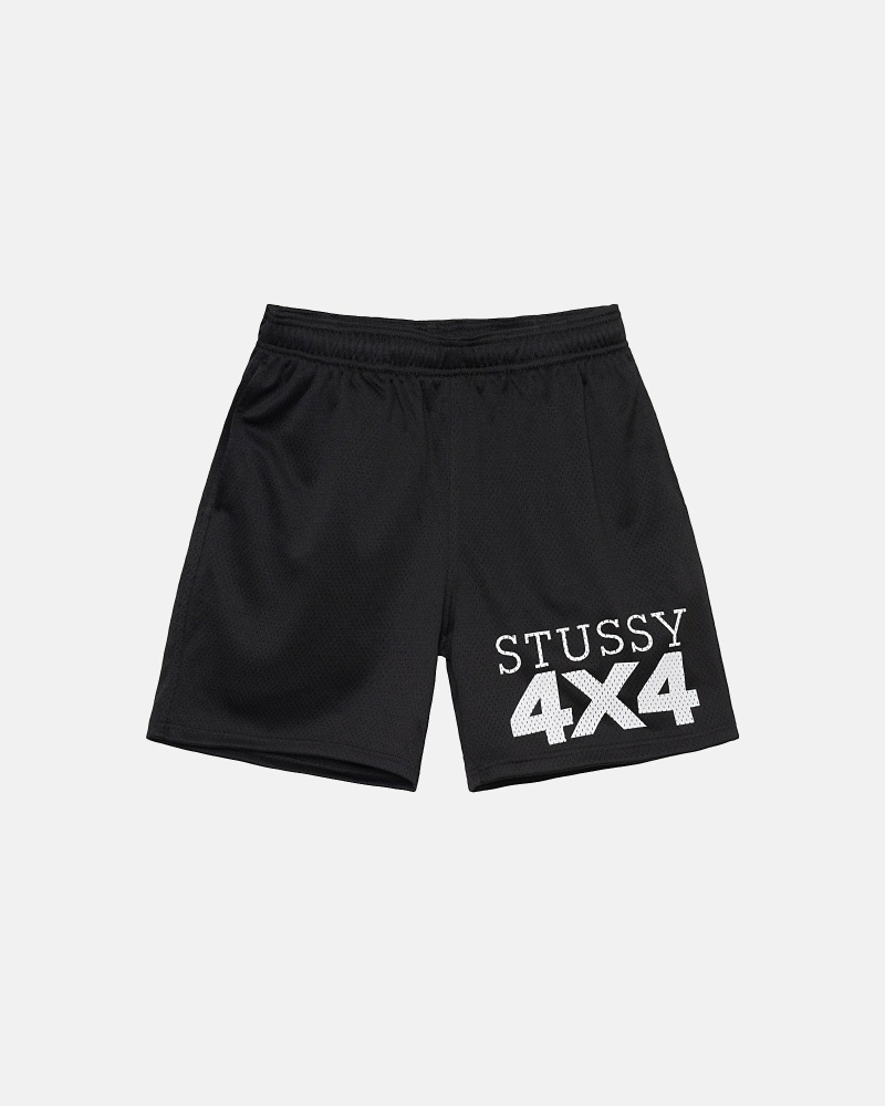 Stussy 4X4 Mesh Short Men\'s Shorts Black | IL0000617