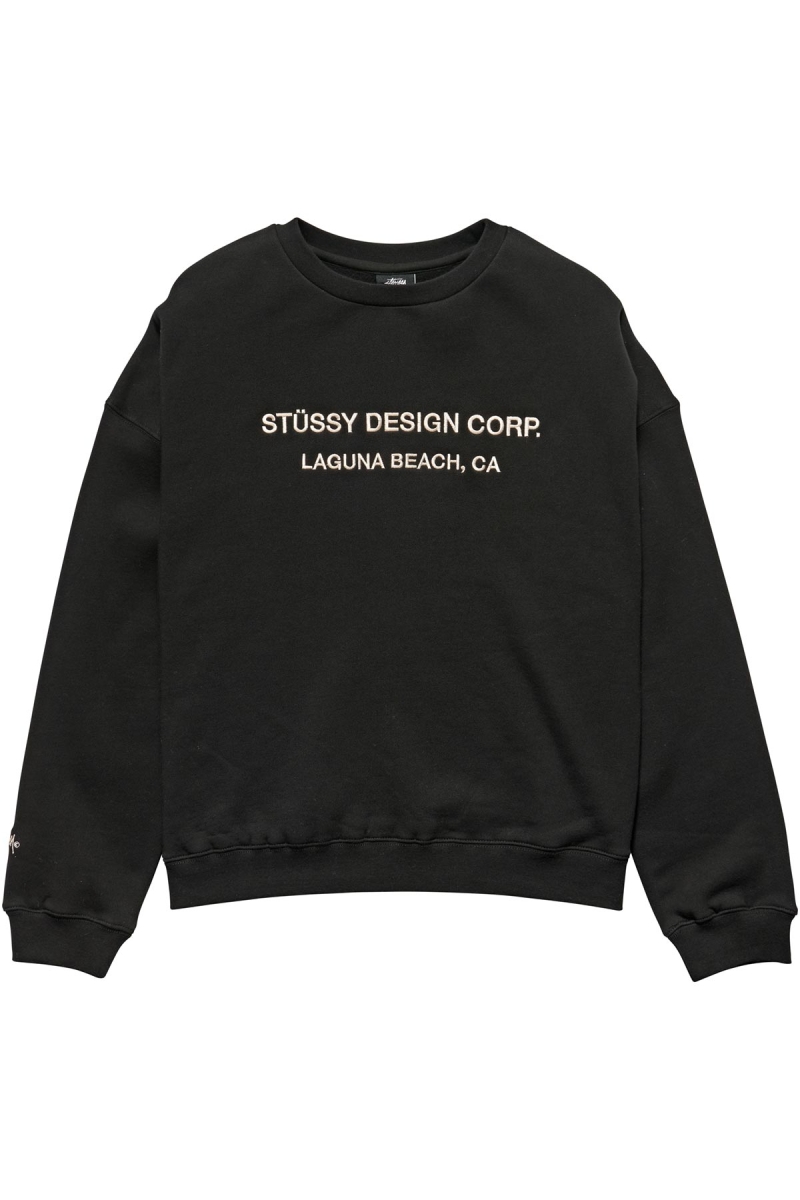 Stussy Alcott OS Crew Women\'s Sweaters Black | IL0000813