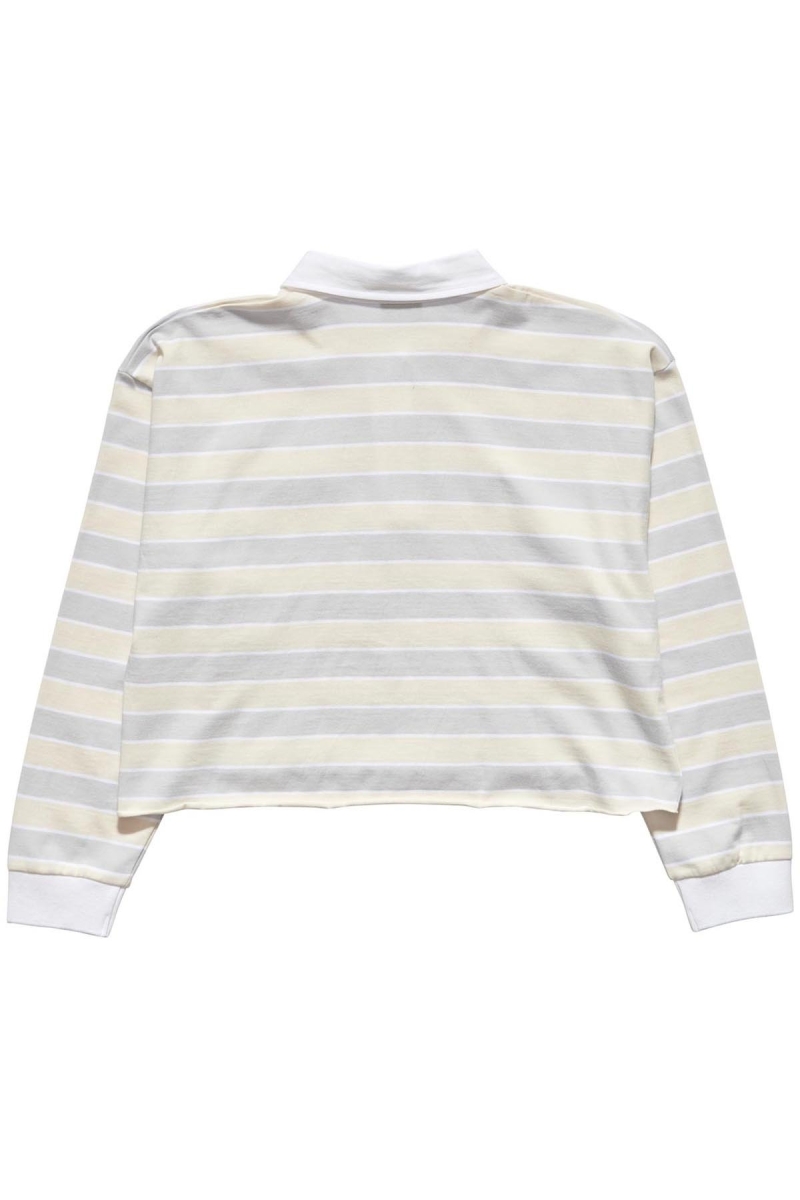 Stussy Anders Stripe Rugby Women's Shirts Pink | IL0000292