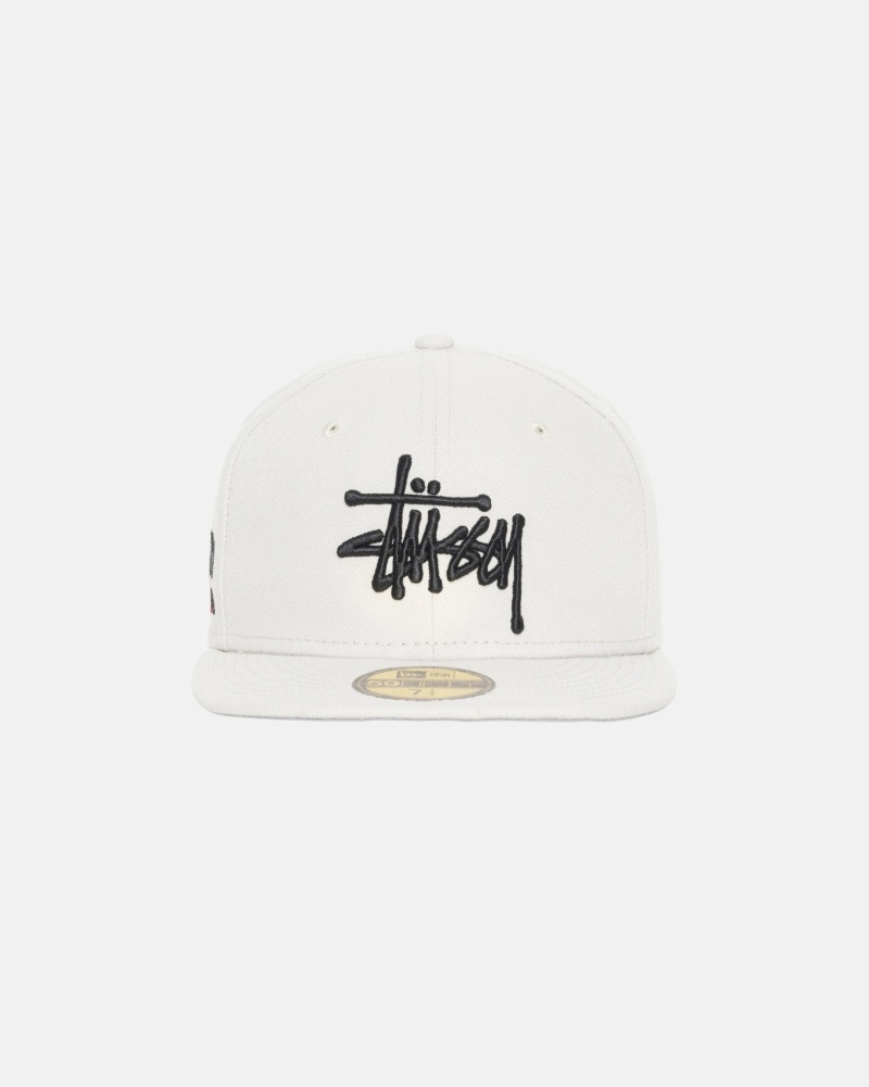 Stussy Authentic New Era Men\'s Caps Beige | IL0000373