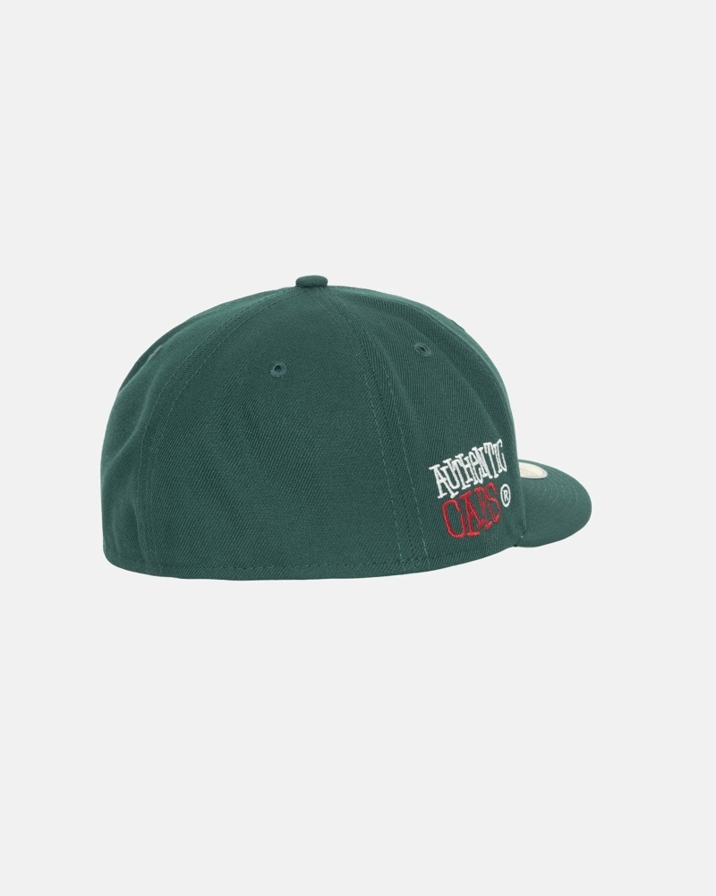 Stussy Authentic New Era Men's Caps Green | IL0000376