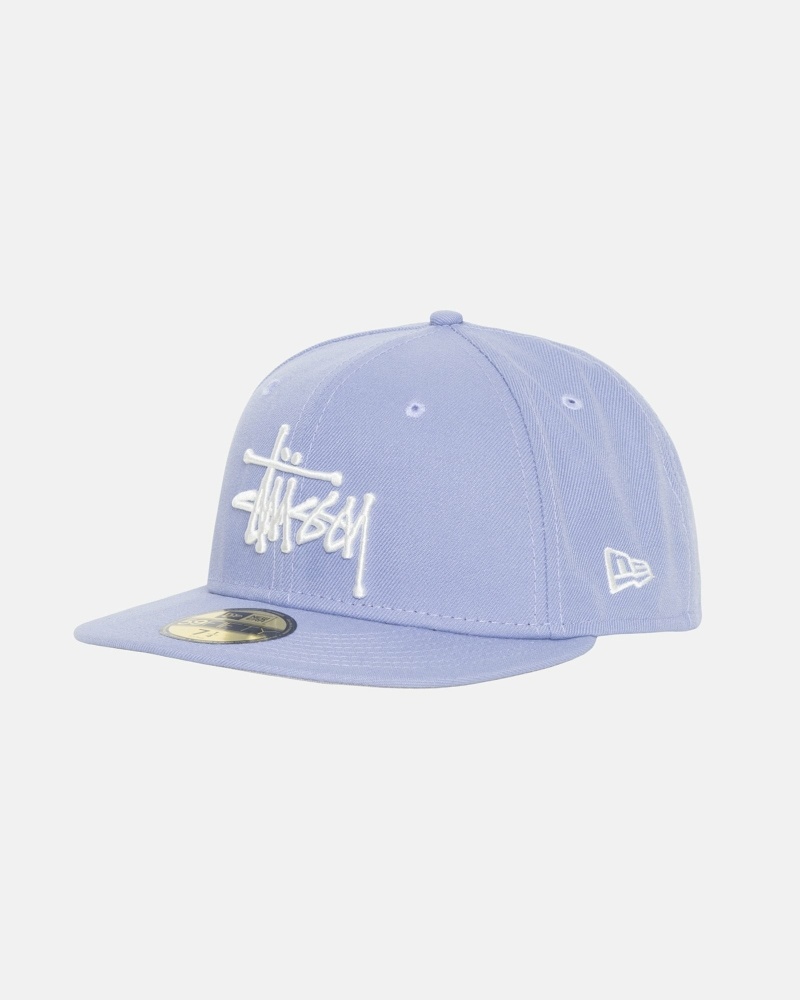 Stussy Authentic New Era Men's Caps Lavender | IL0000374