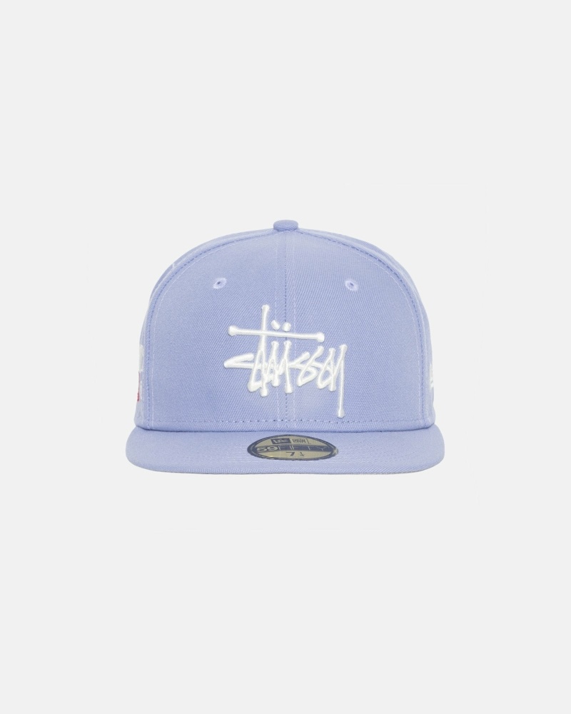 Stussy Authentic New Era Men\'s Caps Lavender | IL0000374