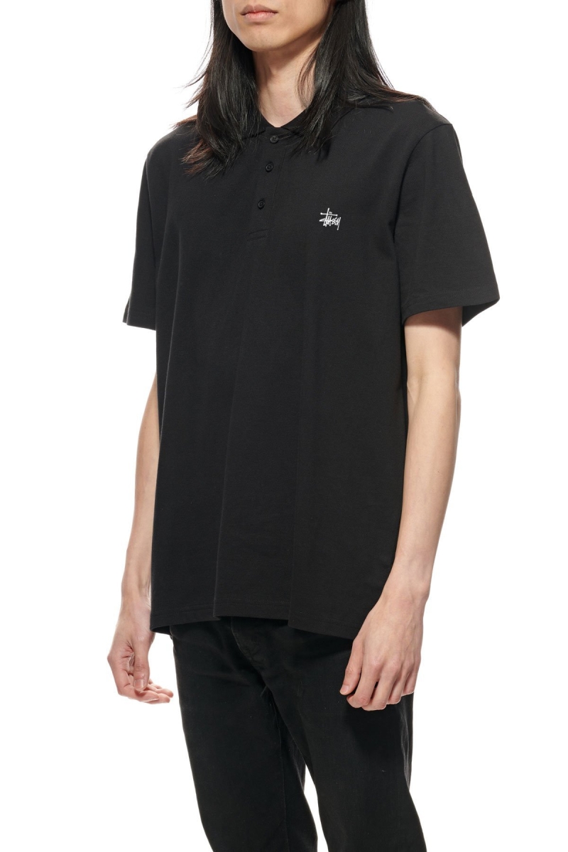 Stussy Authentic SS Polo Men's Shirts Black | IL0000294