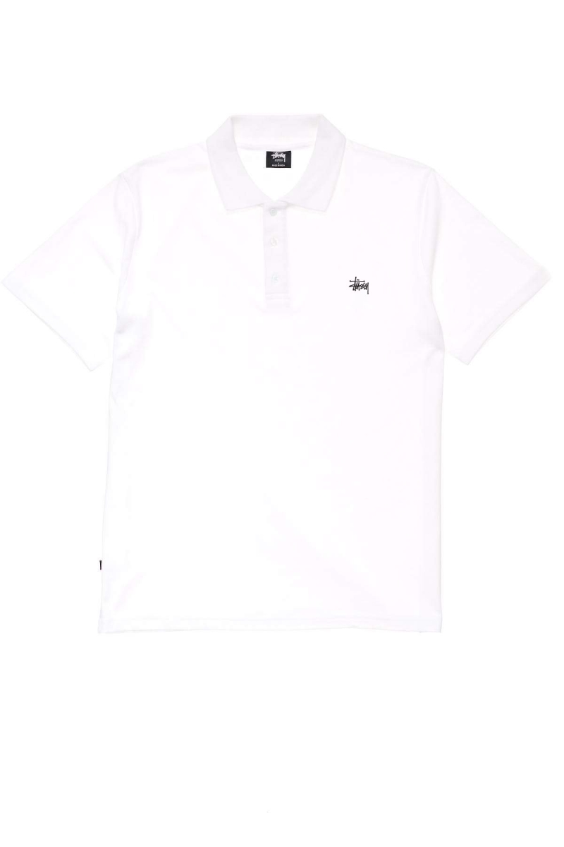 Stussy Authentic SS Polo Men\'s Shirts White | IL0000293