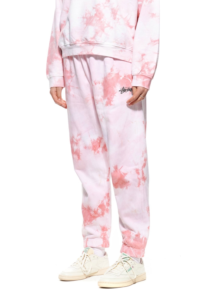 Stussy Avalon Tie Dye Trackpant Women's Track Pants Pink | IL0000975