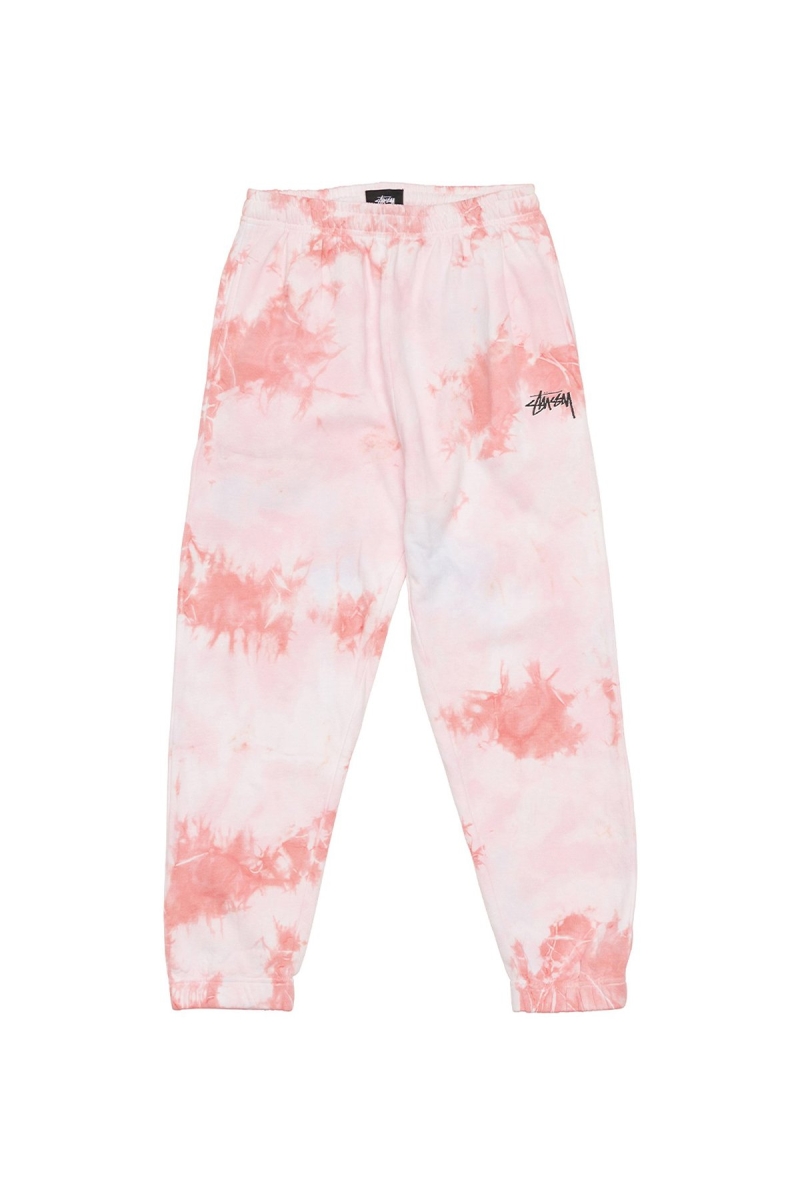 Stussy Avalon Tie Dye Women\'s Track Pants Pink | IL0000974