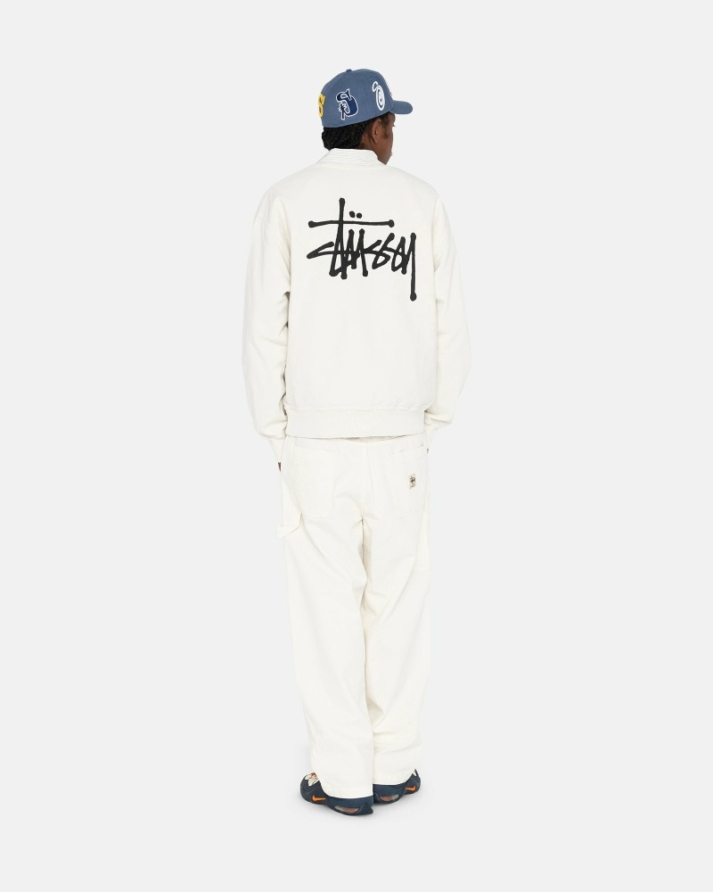 Stussy Basic Crew Men's Hoodies Beige | IL0000007