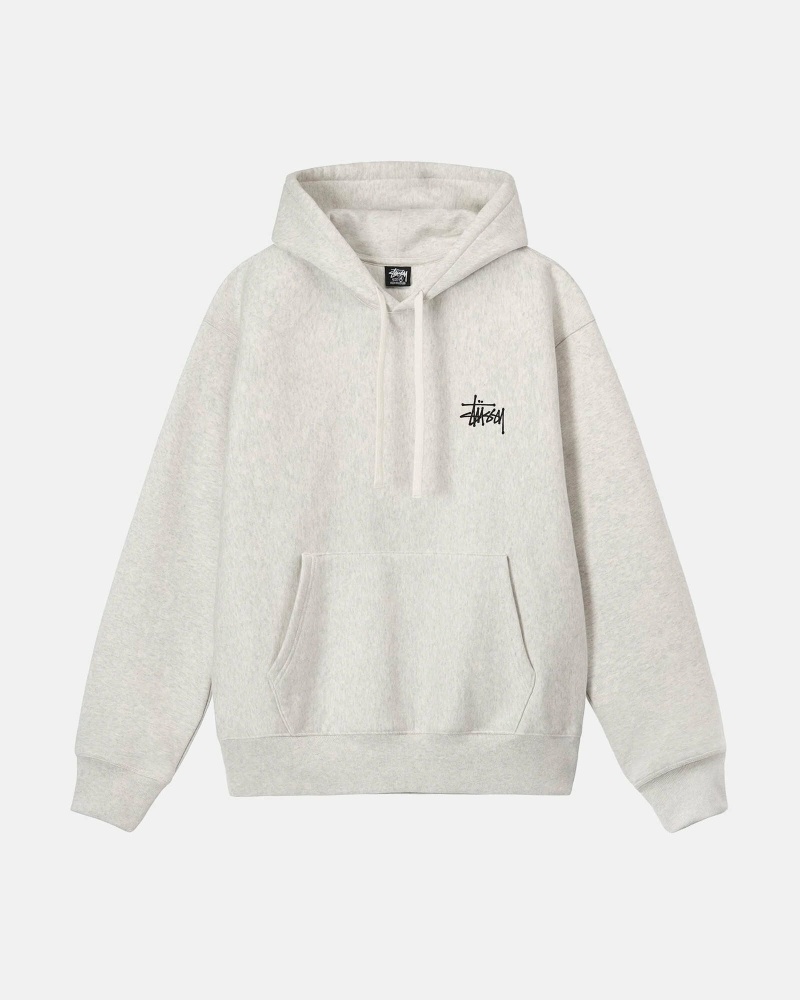 Stussy Basic Men's Hoodies Beige | IL0000009