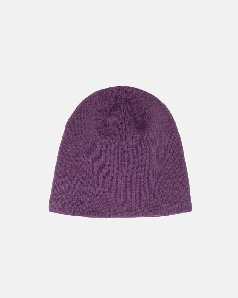 Stussy Basic Skullcap Men's Beanie Purple | IL0000387