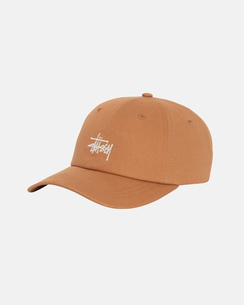 Stussy Basic Stock Low Pro Men's Caps Brown | IL0000389