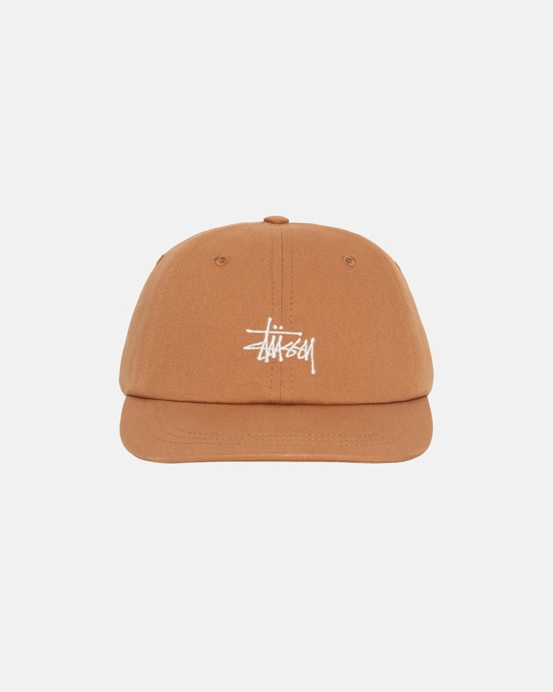 Stussy Basic Stock Low Pro Men\'s Caps Brown | IL0000389