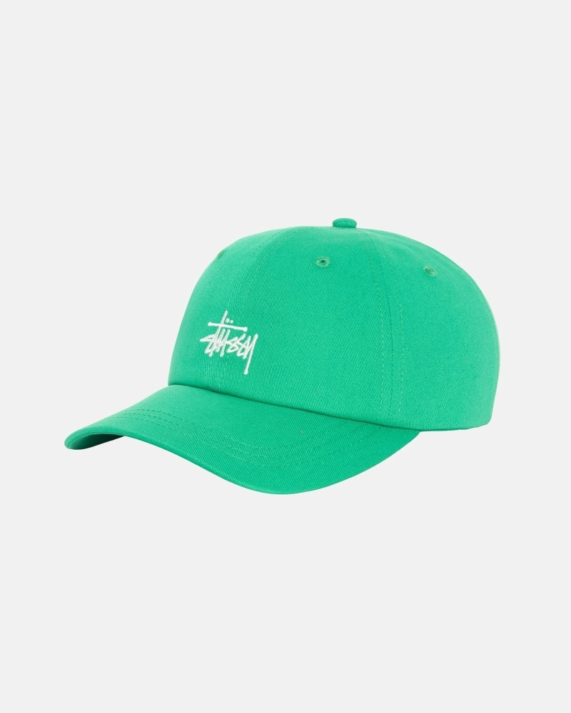 Stussy Basic Stock Low Pro Men's Caps Green | IL0000391