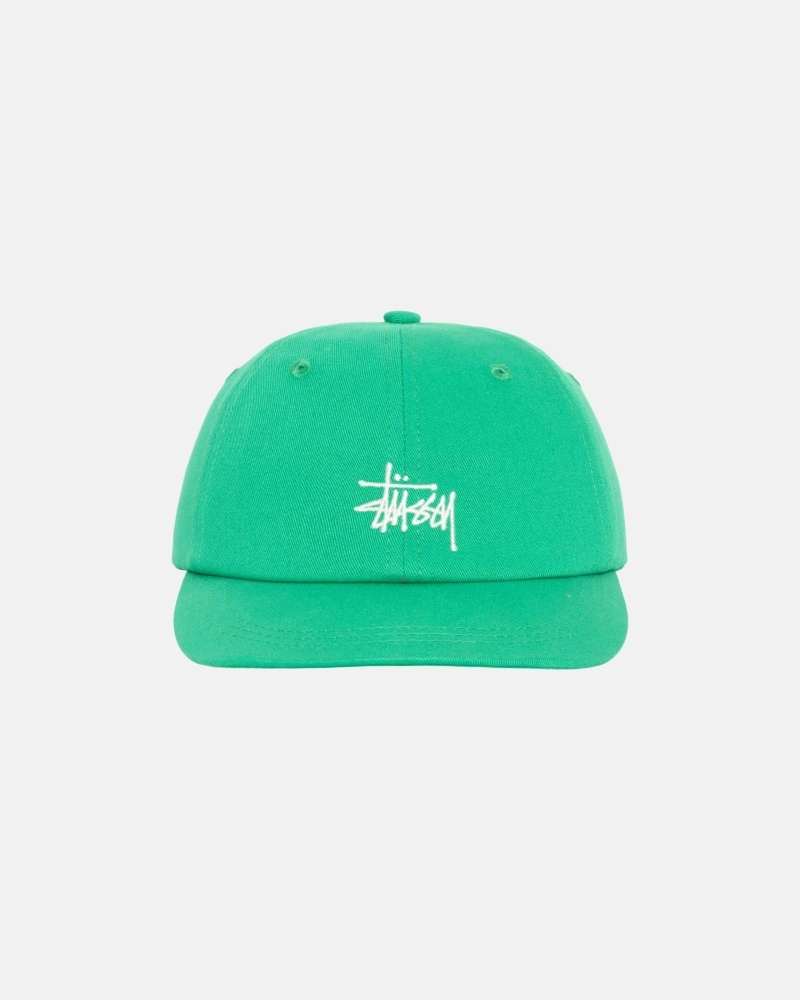 Stussy Basic Stock Low Pro Men\'s Caps Green | IL0000391