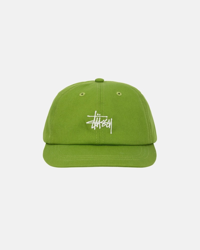 Stussy Basic Stock Low Pro Men\'s Caps Green | IL0000392