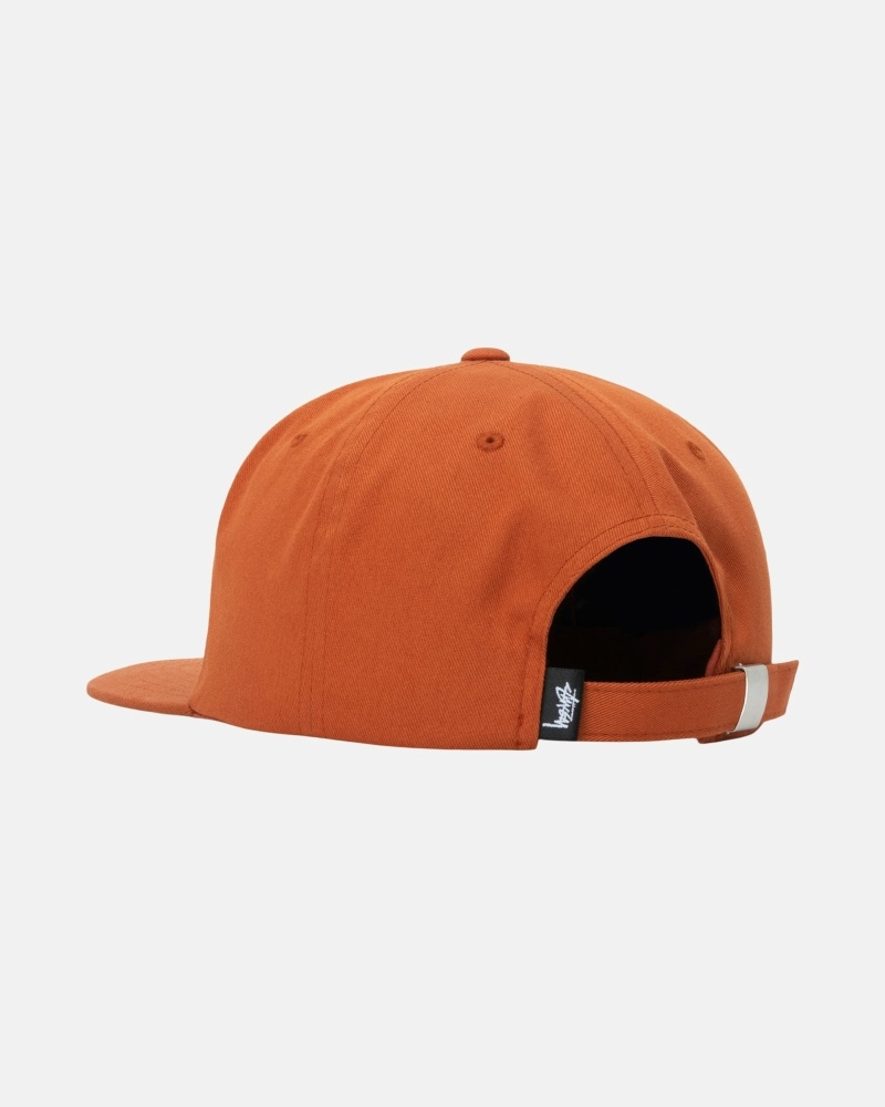 Stussy Basic Strapback Men's Caps Brown | IL0000398