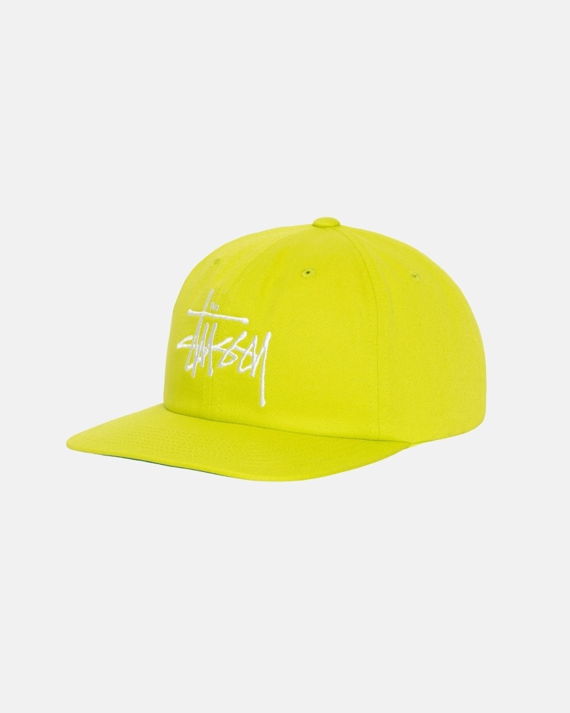 Stussy Basic Strapback Men's Caps Light Green | IL0000396