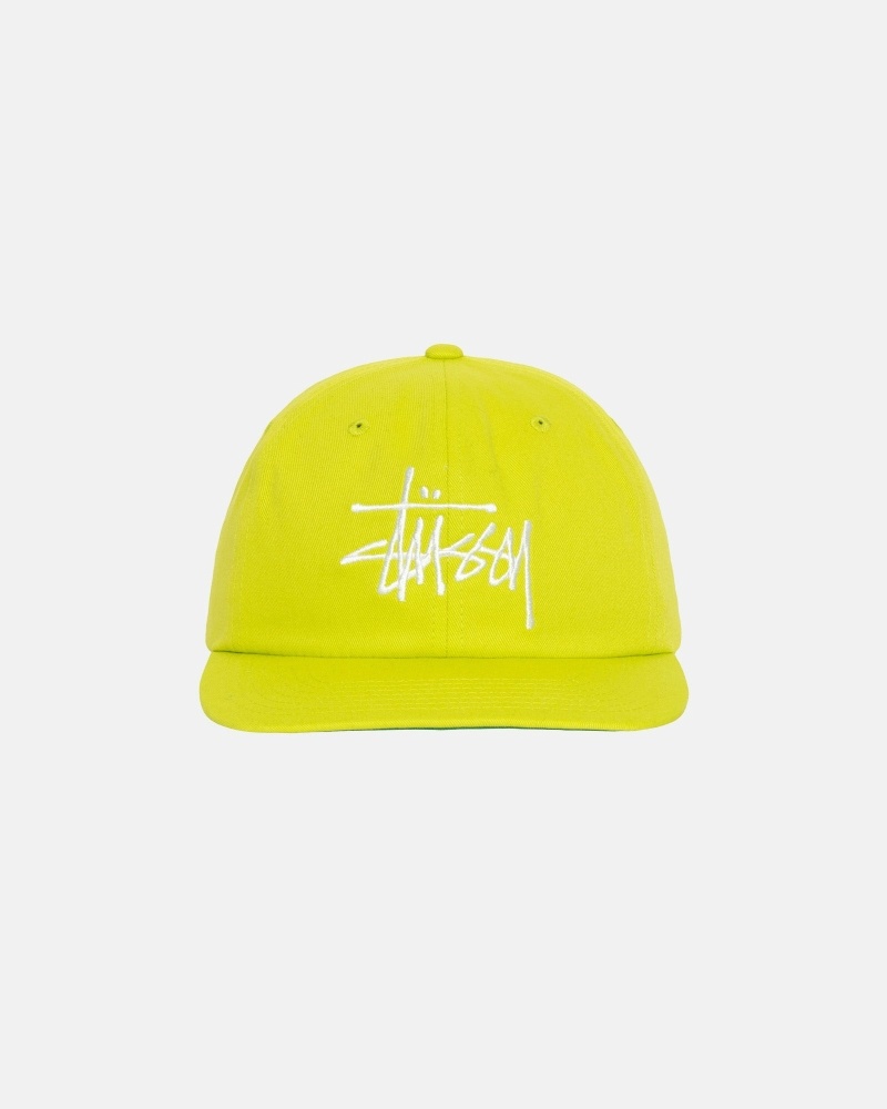 Stussy Basic Strapback Men\'s Caps Light Green | IL0000396