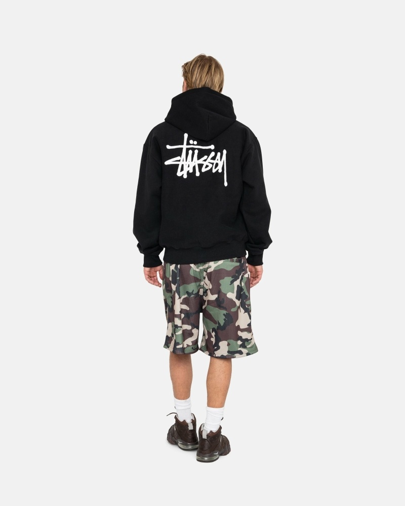 Stussy Basic Zip Men's Hoodies Black | IL0000016