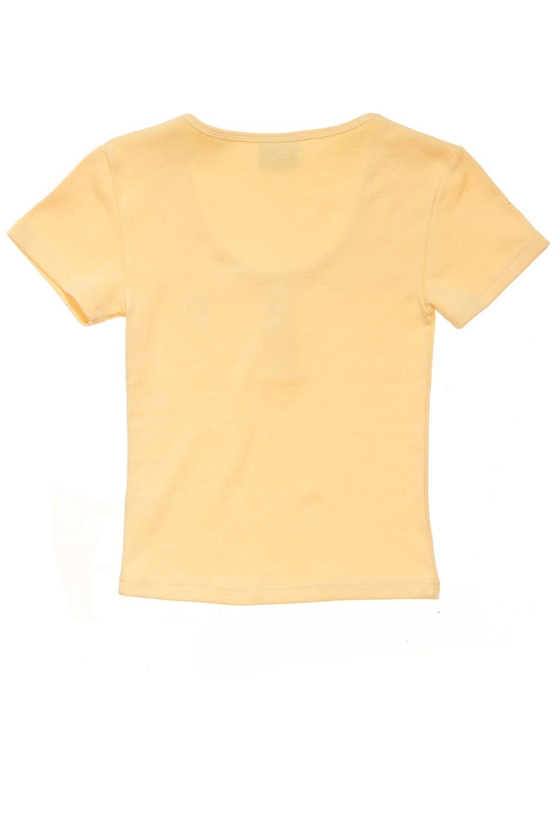 Stussy Berk Scoop Neck Women's T Shirts Yellow | IL0000113