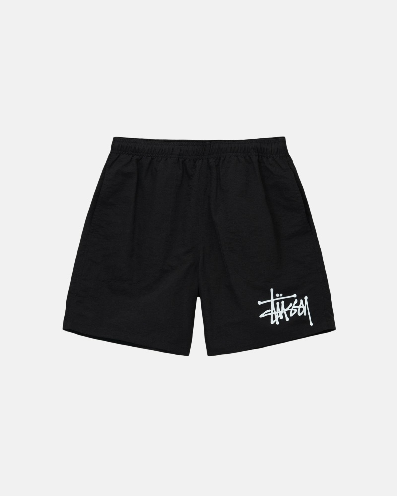 Stussy Big Basic Men\'s Shorts Black | IL0000621