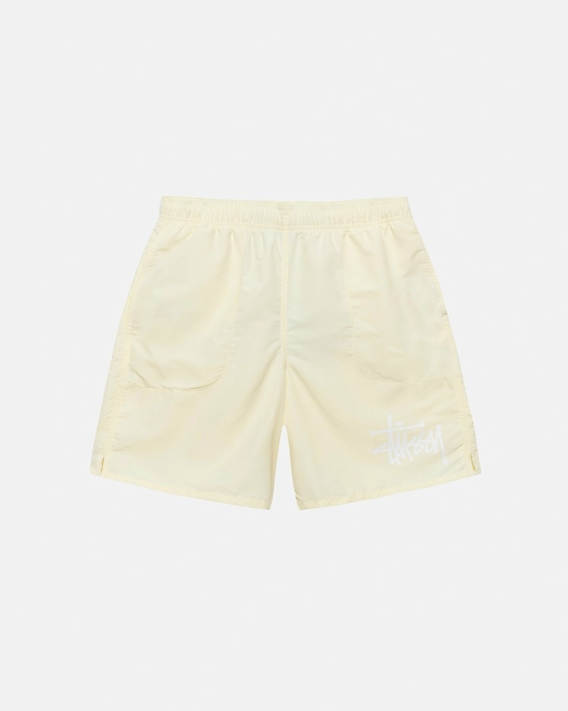 Stussy Big Basic Men\'s Shorts Cream | IL0000619