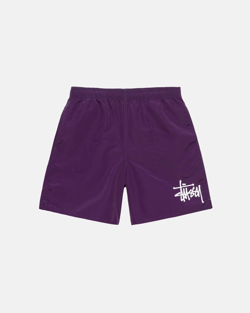 Stussy Big Basic Men\'s Shorts Purple | IL0000618