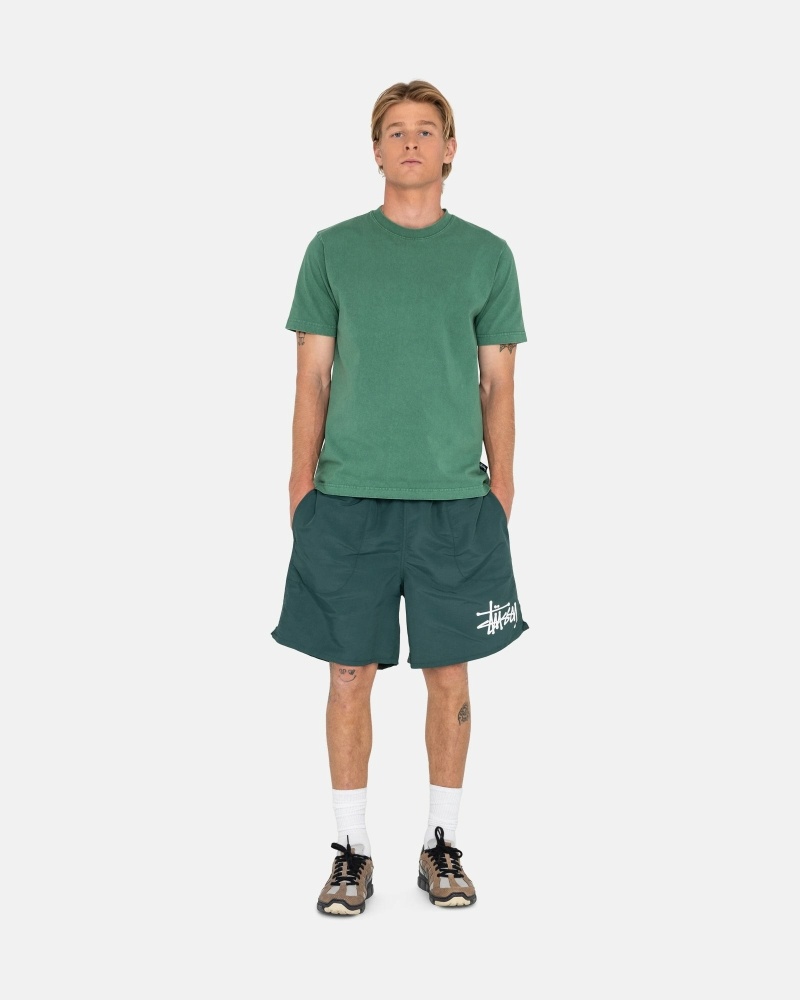 Stussy Big Basic Men's Shorts Turquoise | IL0000622