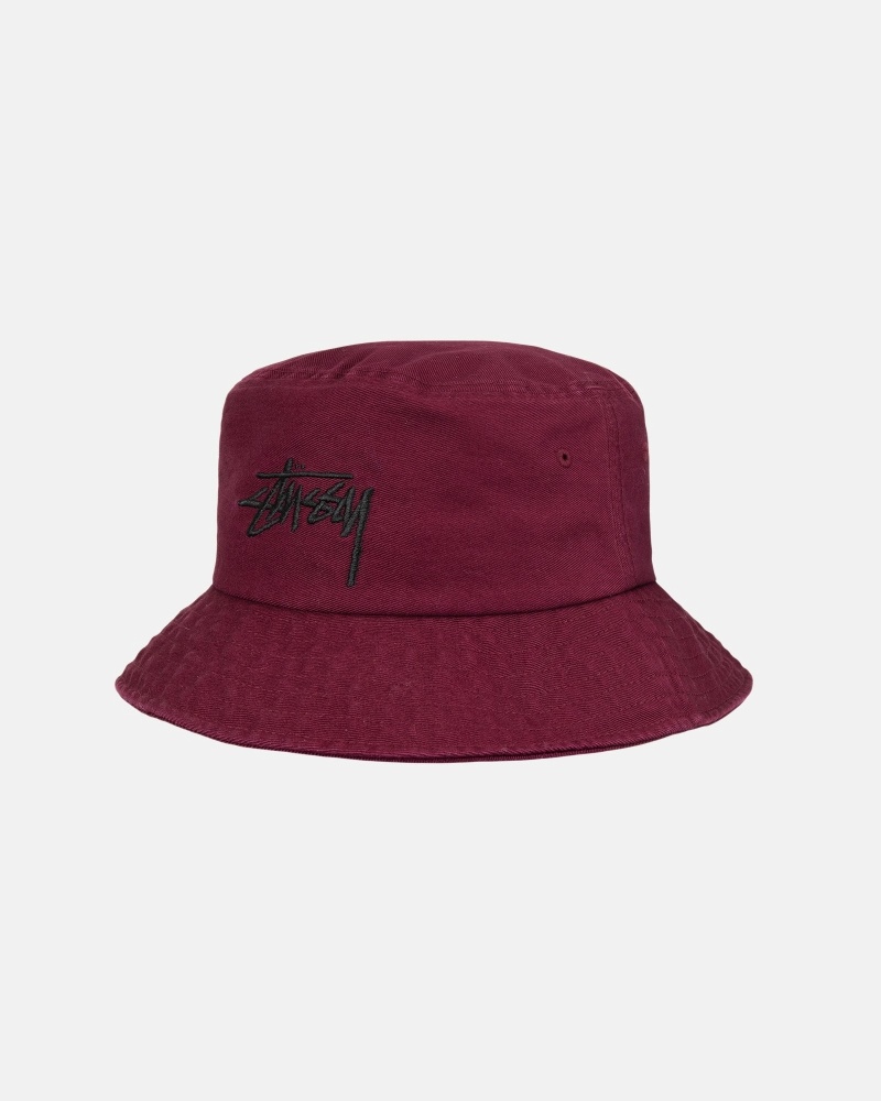 Stussy Big Stock Men's Bucket Hats Pink | IL0000403