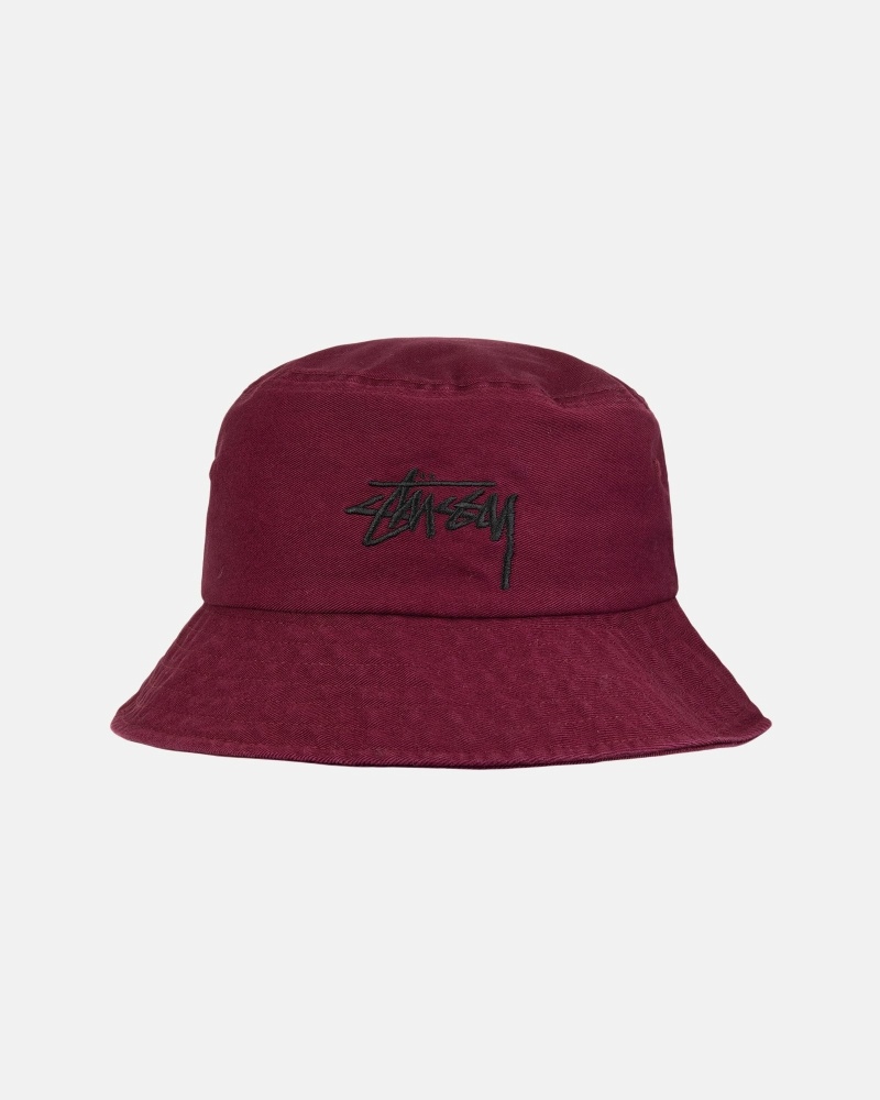 Stussy Big Stock Men\'s Bucket Hats Pink | IL0000403