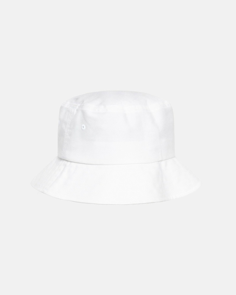 Stussy Big Stock Men's Bucket Hats White | IL0000404