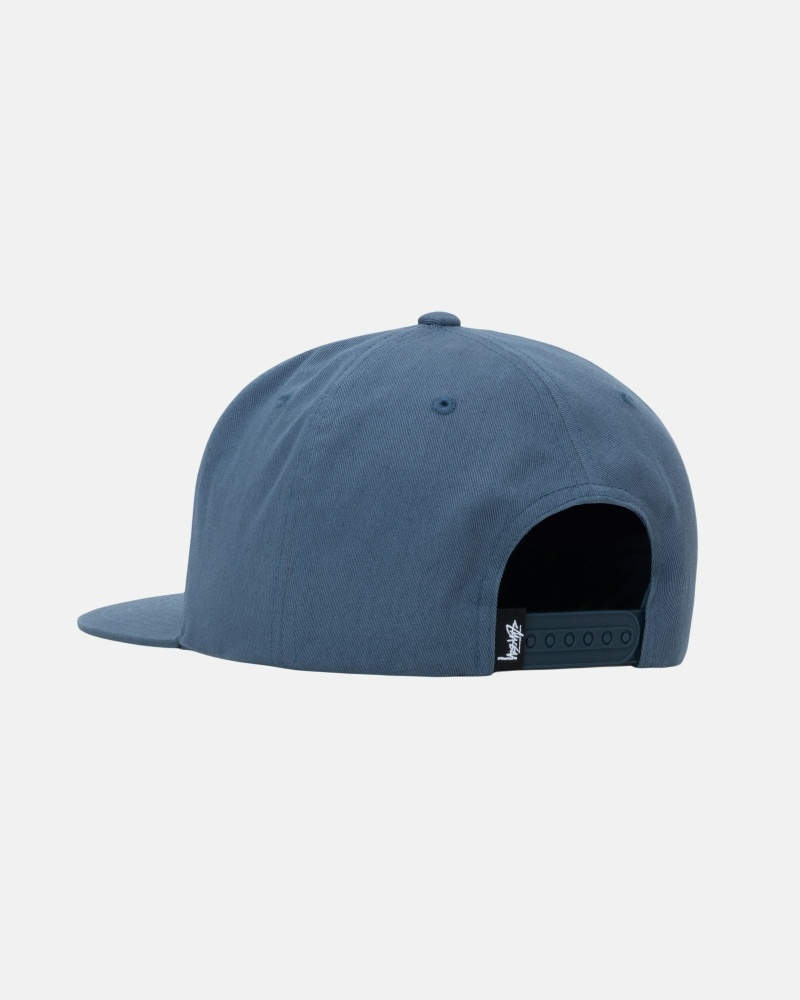 Stussy Big Stock Point Crown Men's Caps Navy | IL0000408