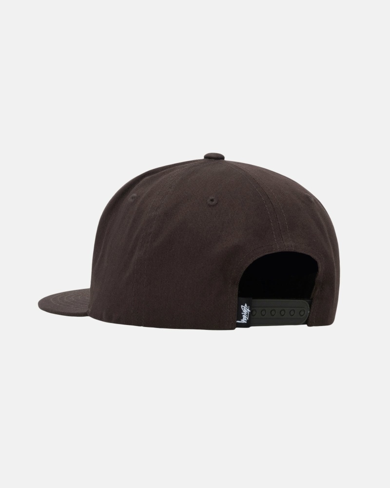 Stussy Big Stock Point Crown Men's Caps Brown | IL0000411