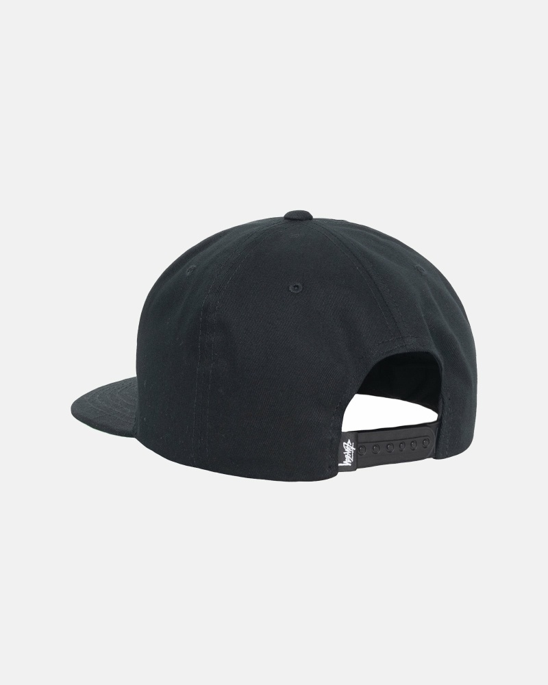 Stussy Big Stock Point Crown Men's Caps Black | IL0000412