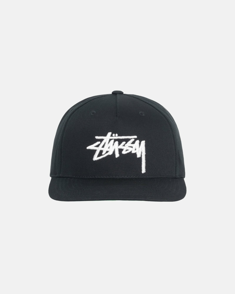 Stussy Big Stock Point Crown Men\'s Caps Black | IL0000412