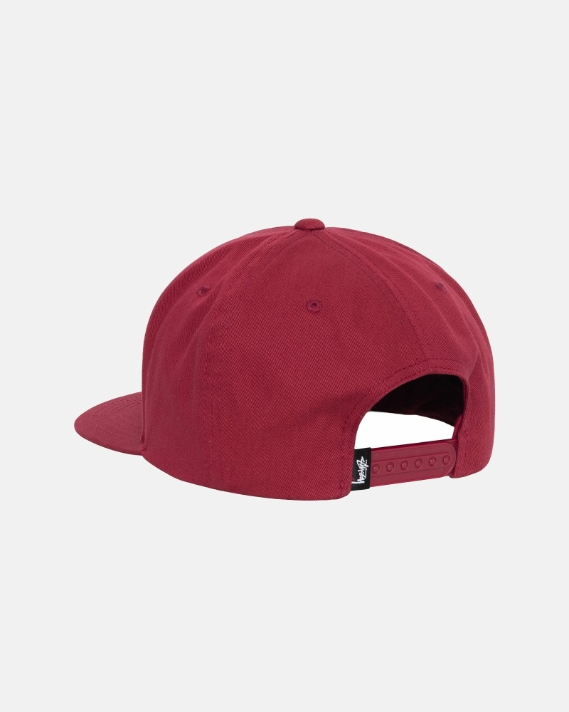 Stussy Big Stock Point Crown Men's Caps Claret | IL0000413