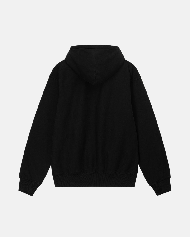 Stussy Block Sport Pigment Dyed Men's Hoodies Black | IL0000020