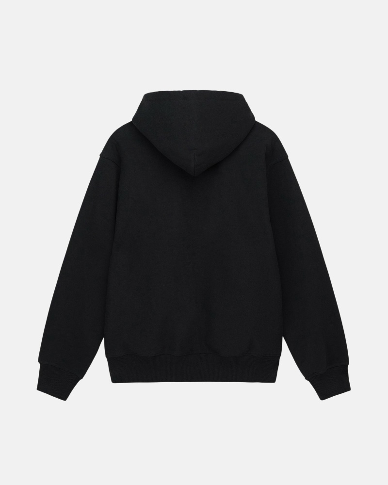 Stussy Block Sport Zip Men's Hoodies Black | IL0000023