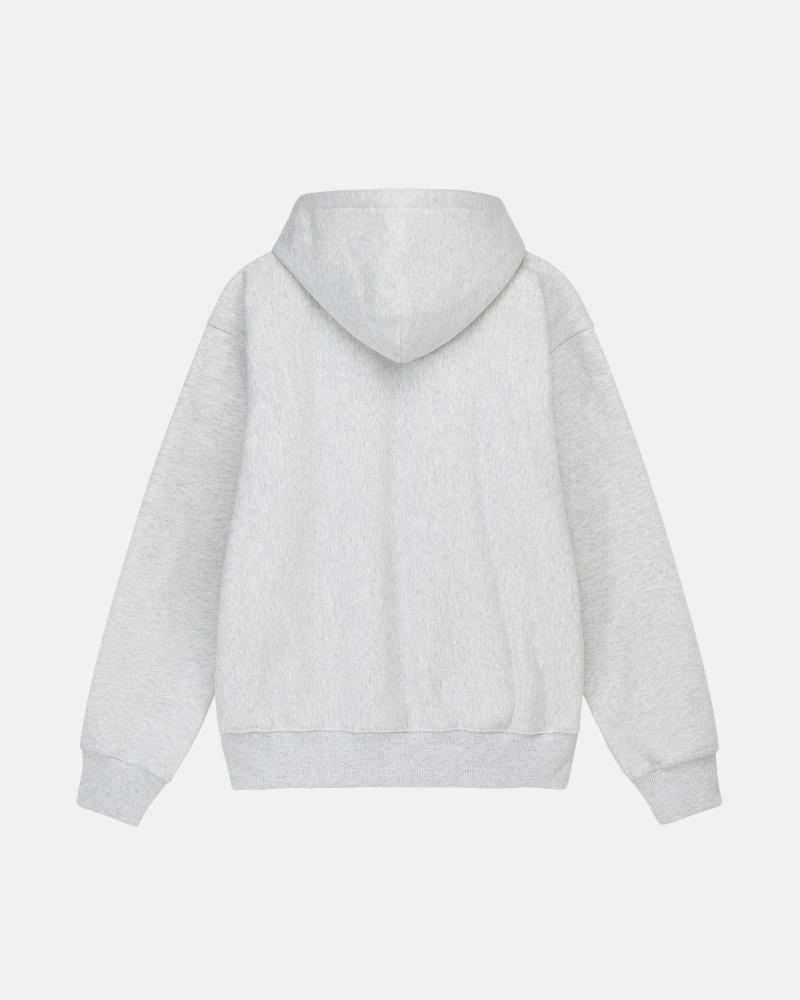 Stussy Block Sport Zip Men's Hoodies Grey | IL0000024