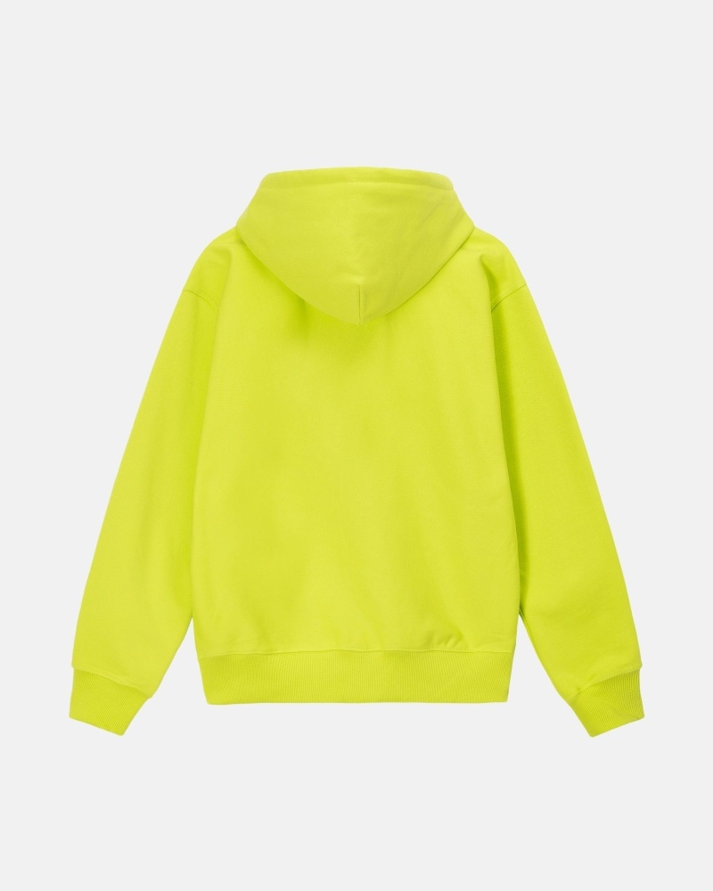 Stussy Block Sport Zip Men's Hoodies Light Green | IL0000022