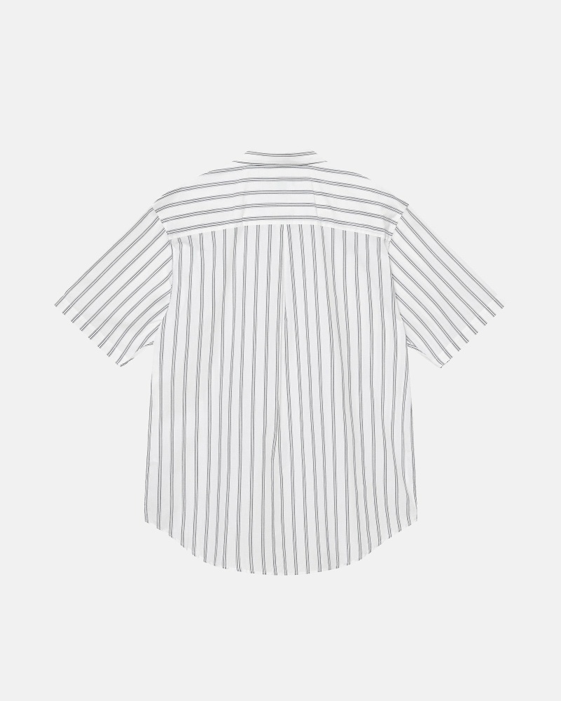 Stussy Boxy Striped Ss Men's Shirts Stripes | IL0000298