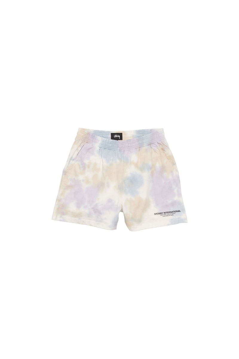 Stussy Breeze Tie Dye Short Women\'s Shorts Pink | IL0000625