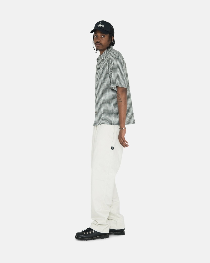 Stussy Brushed Men's Beach Pants Beige | IL0000542