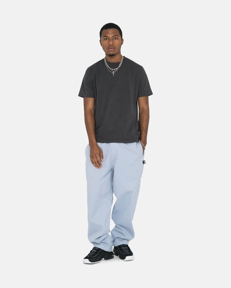 Stussy Brushed Men's Beach Pants Blue | IL0000540