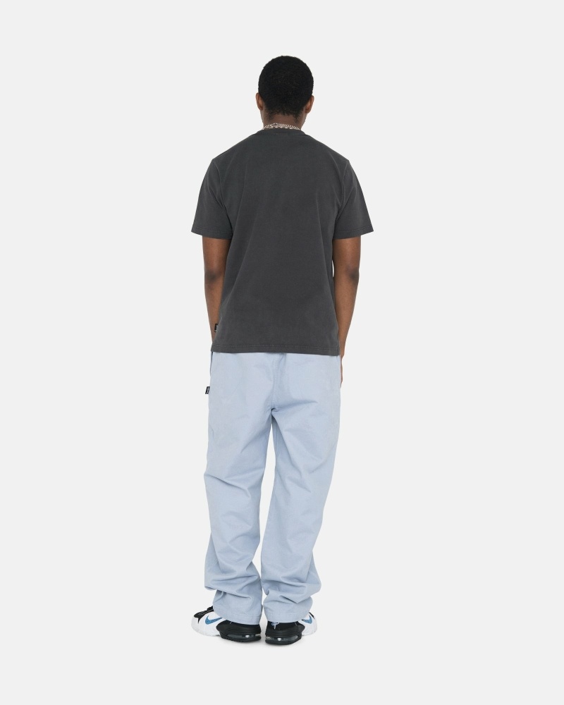 Stussy Brushed Men's Beach Pants Blue | IL0000540