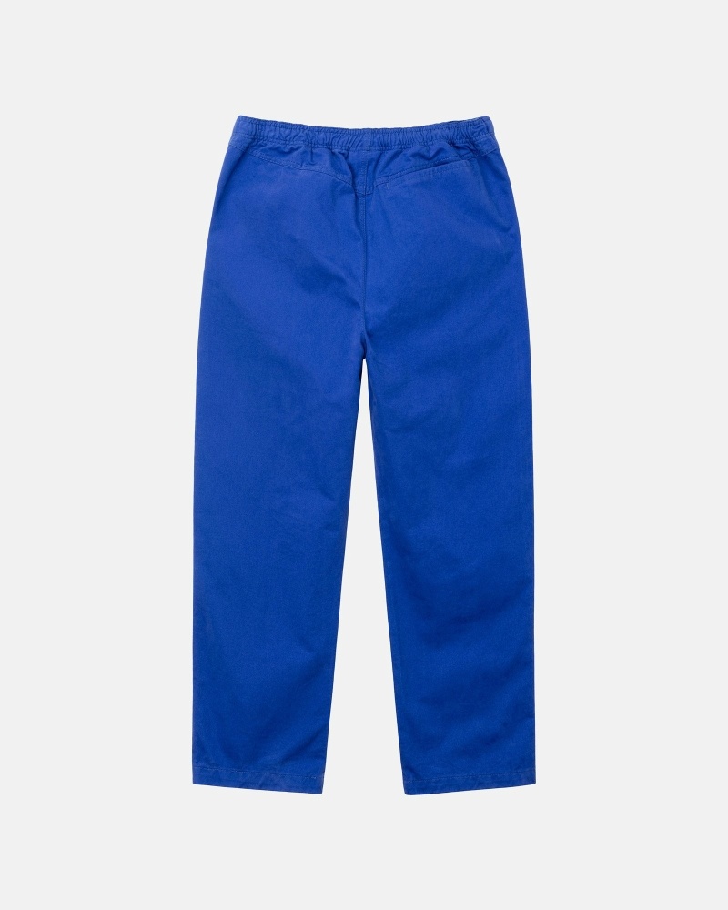 Stussy Brushed Men's Beach Pants Blue | IL0000547