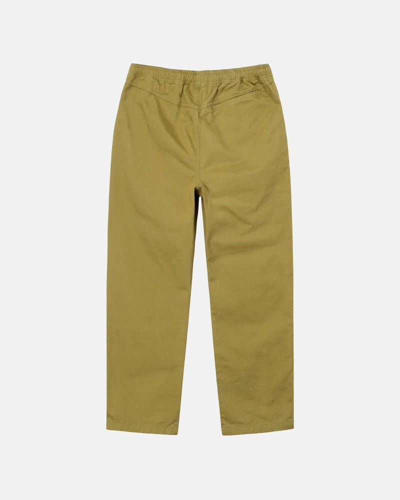 Stussy Brushed Men's Beach Pants Brown | IL0000544