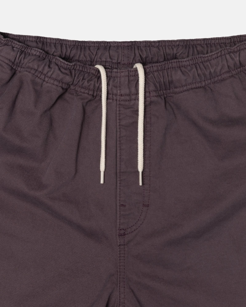 Stussy Brushed Men's Beach Pants Burgundy | IL0000543