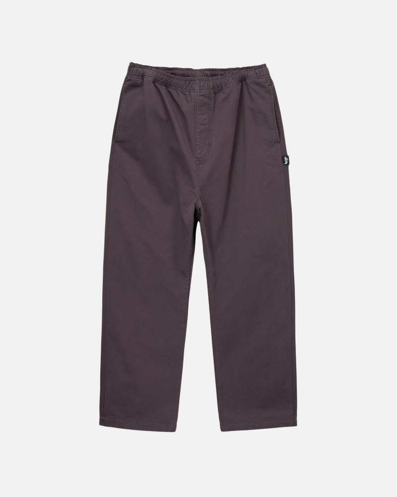 Stussy Brushed Men\'s Beach Pants Burgundy | IL0000543