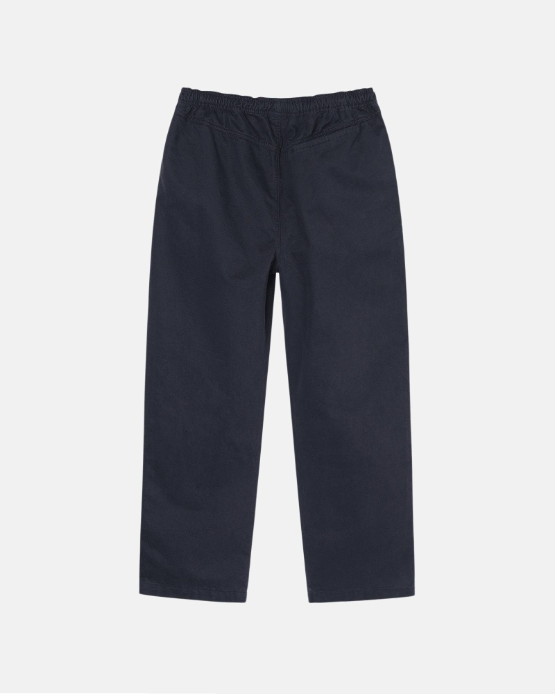 Stussy Brushed Men's Beach Pants Navy | IL0000548